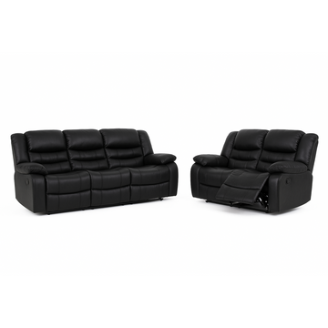 Roma 3+2 Seater Leather Recliner Sofa Set – Manual Reclining
