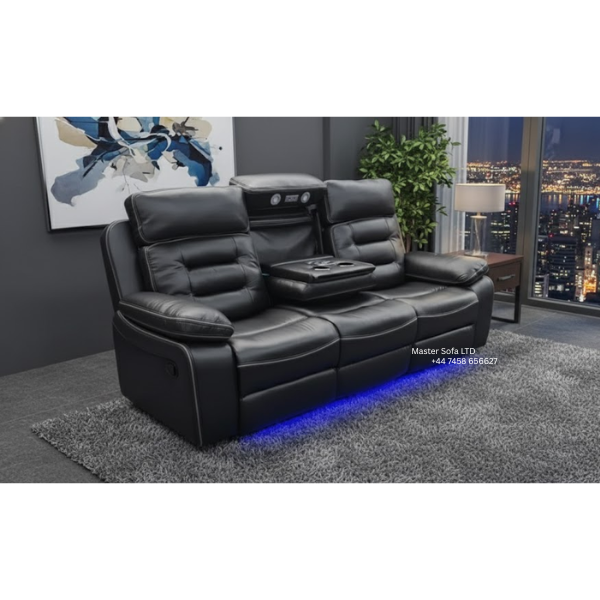 3+2 Seater Recliner Sofa Set with Bluetooth Speakers