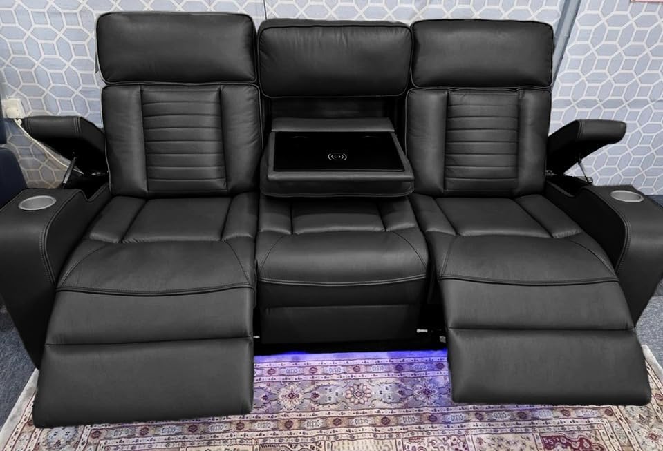 Tuscany Leather Electric Recliners Sofa 3+2 Seater Sofa Set