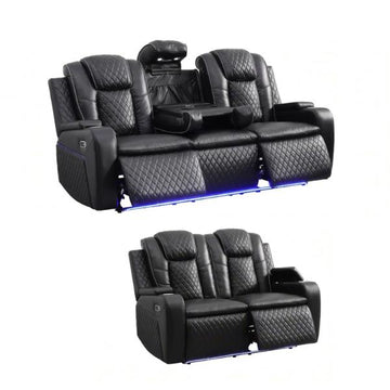 Colorado Electric Recliner Sofa with multiple LED Lights-3+2 Seater