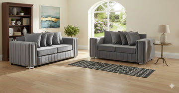 Lilly Velvet 3+2 Seater Sofa Set – Elegant Modern Design