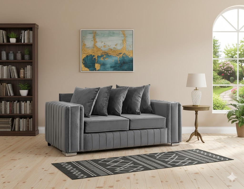 Lilly Velvet 3+2 Seater Sofa Set – Elegant Modern Design