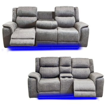 Hannah Electric Recliner 3+2 Sofa Micro Fibre Fabric