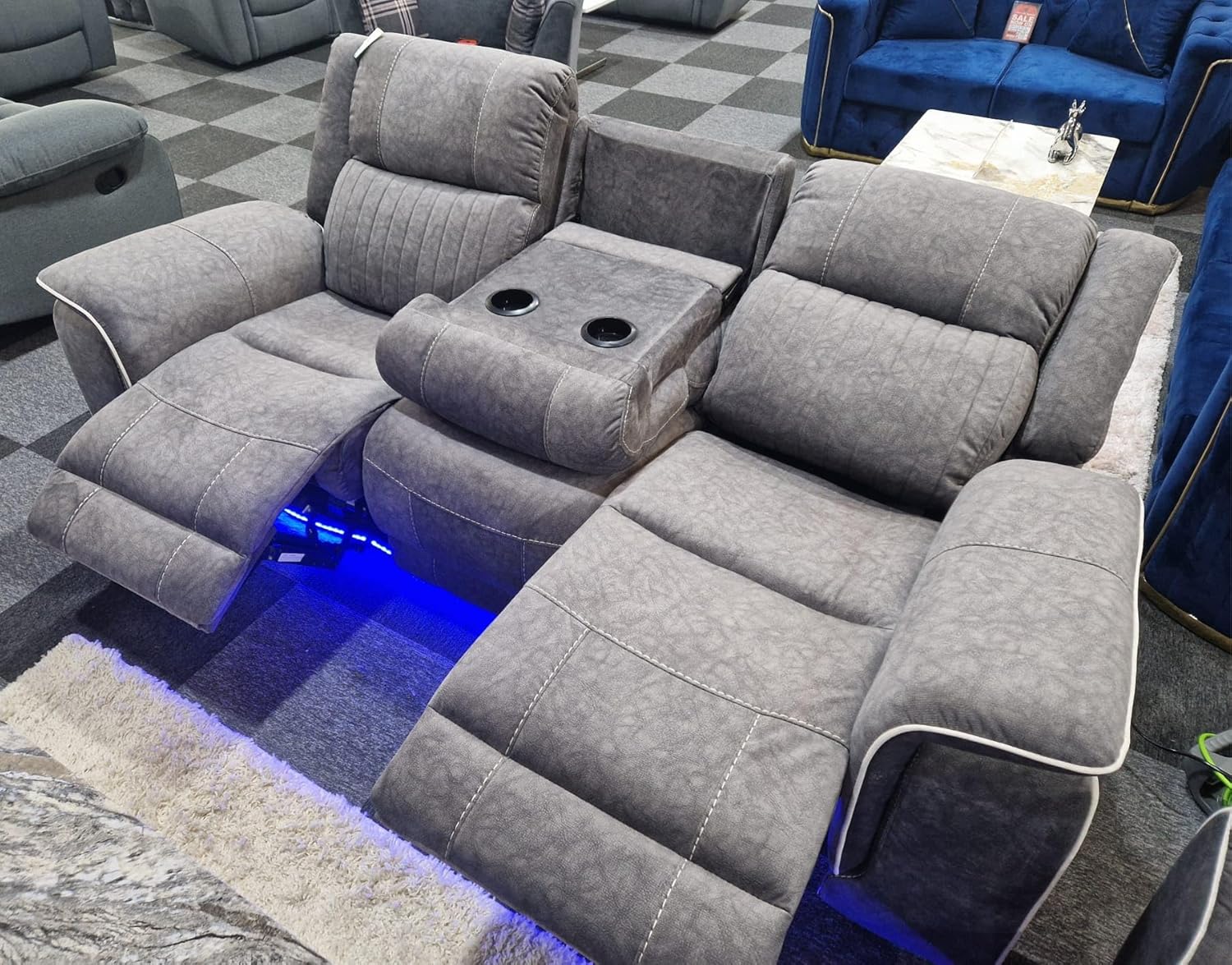 Hannah Electric Recliner 3+2 Sofa Micro Fibre Fabric