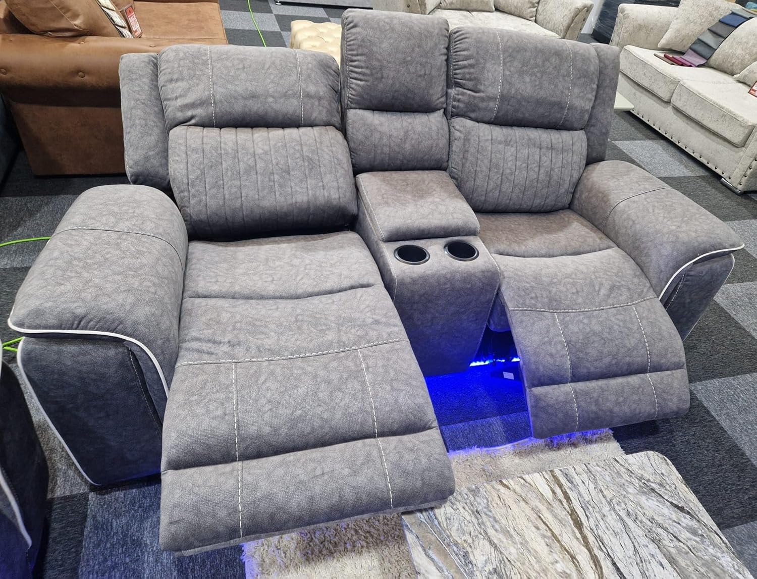 Hannah Electric Recliner 3+2 Sofa Micro Fibre Fabric