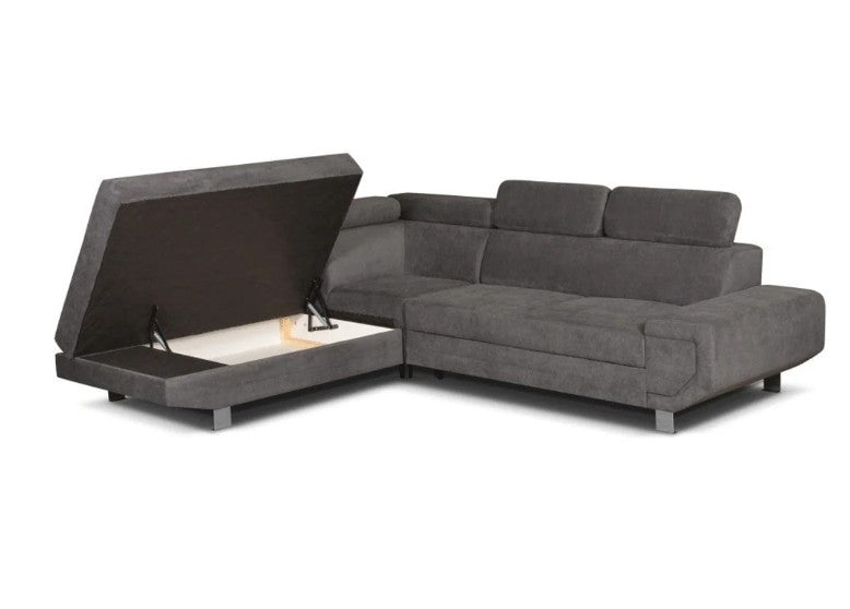 Artic Sofa Bed Corner Sofa Bed With Storage Box Grey