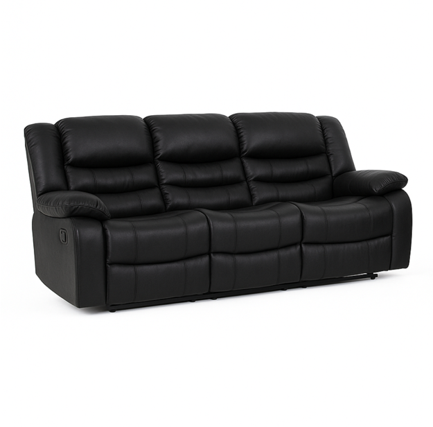 Roma 3+2 Seater Leather Recliner Sofa Set – Manual Reclining