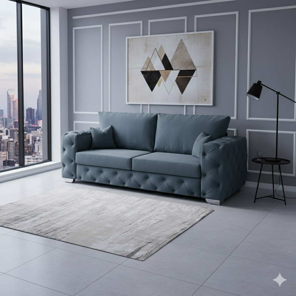 Ashton Chesterfield 3+2 Seater Fabric Sofa Set