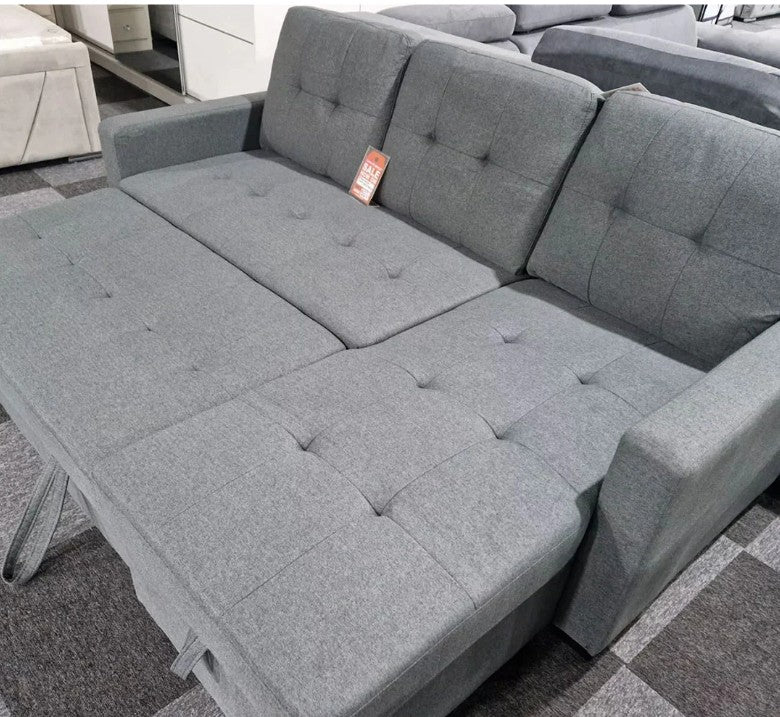 Francesca SofaBed (Universal Side) in Chennille Grey fabric