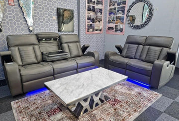 Tuscany Leather Electric Recliners Sofa 3+2 Seater Sofa Set